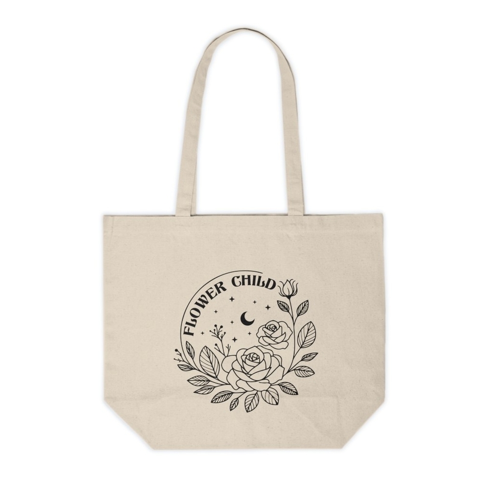 Flower Child Custom Canvas Tote Bag